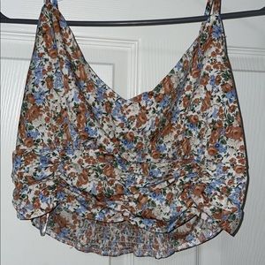 Cropped floral blouse SHEIN